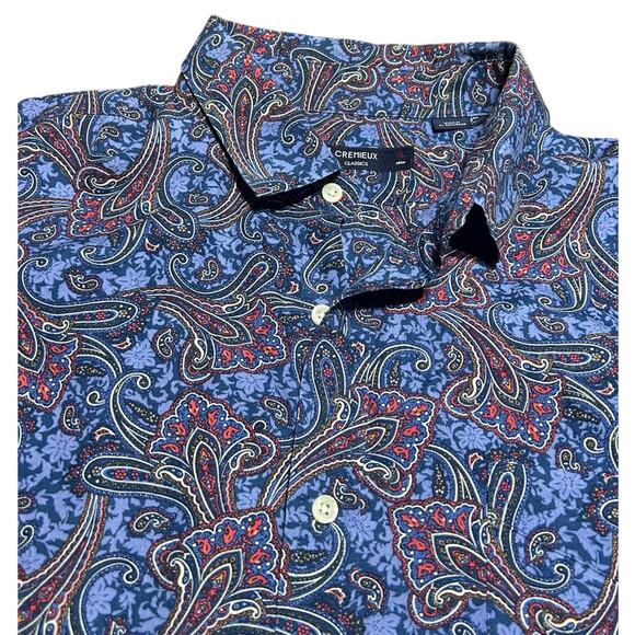 Daniel Cremieux Blue and Red Paisley Shirt - Picture 1 of 5